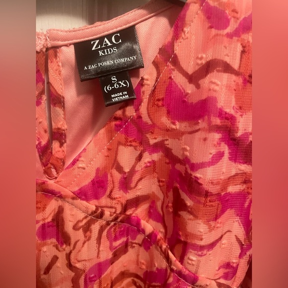 Zac Kids colorful coral dress. NWT! Size 6/6x! - Picture 3 of 6